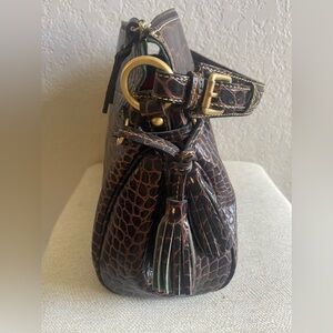 Dunn & Burke, genuine Italian leather satchel purse with dust bag.